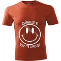 Tricou tineret-copii rosu cupru,  Zambeste, Isus te iubeste!